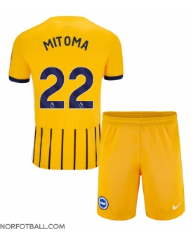 Billige Fotballdrakt Brighton Kaoru Mitoma #22 Replika Bortedraktsett Barn 2024-25 Kortermet (med bukser)